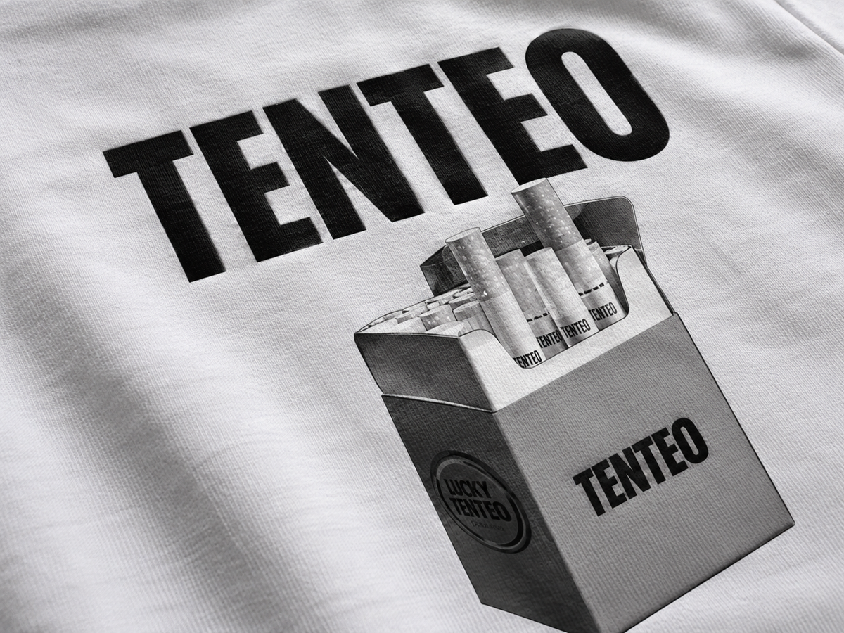 Detalle del estampado TENTEO con caja