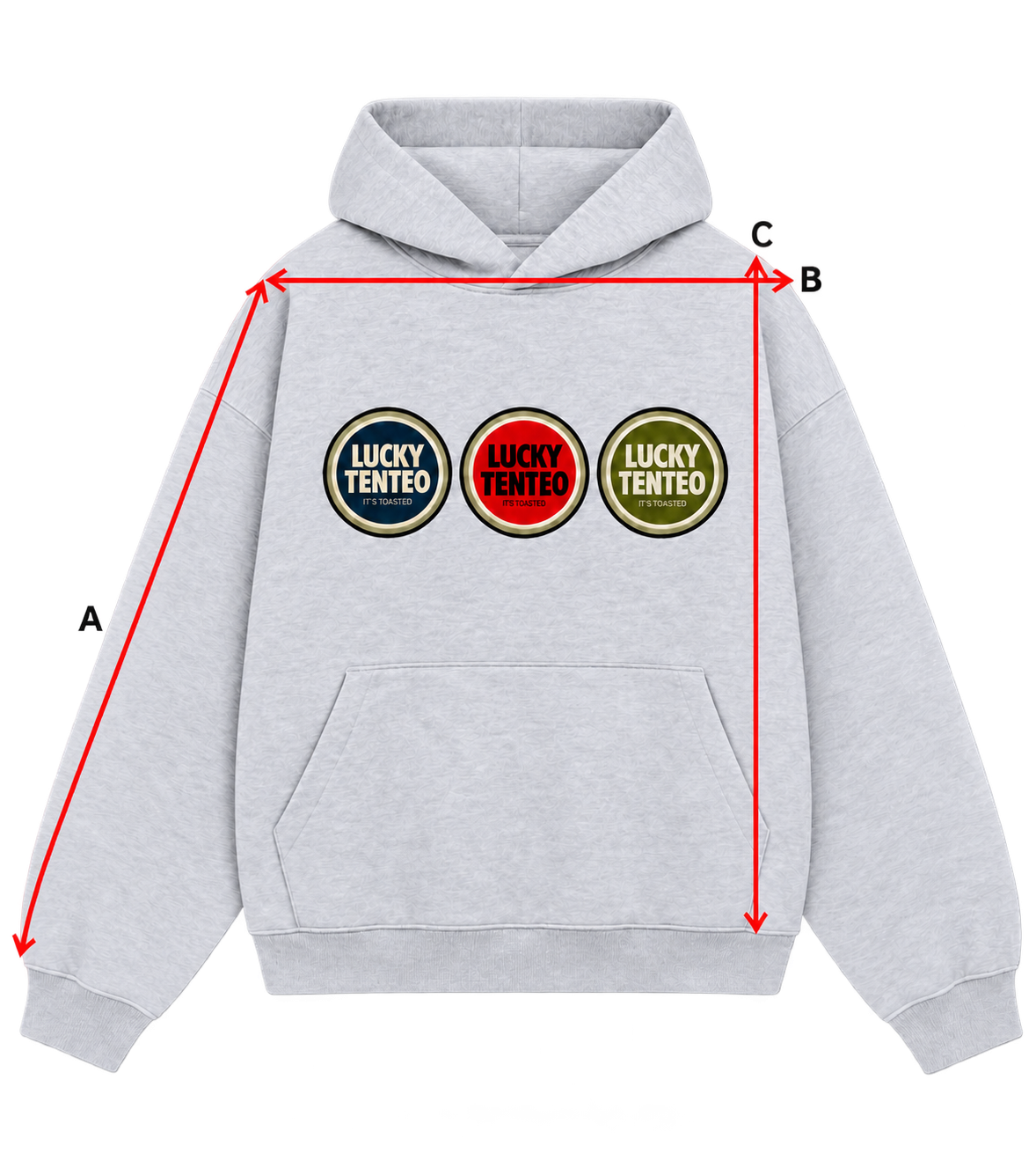Lucky Grey Oversized Hoodie